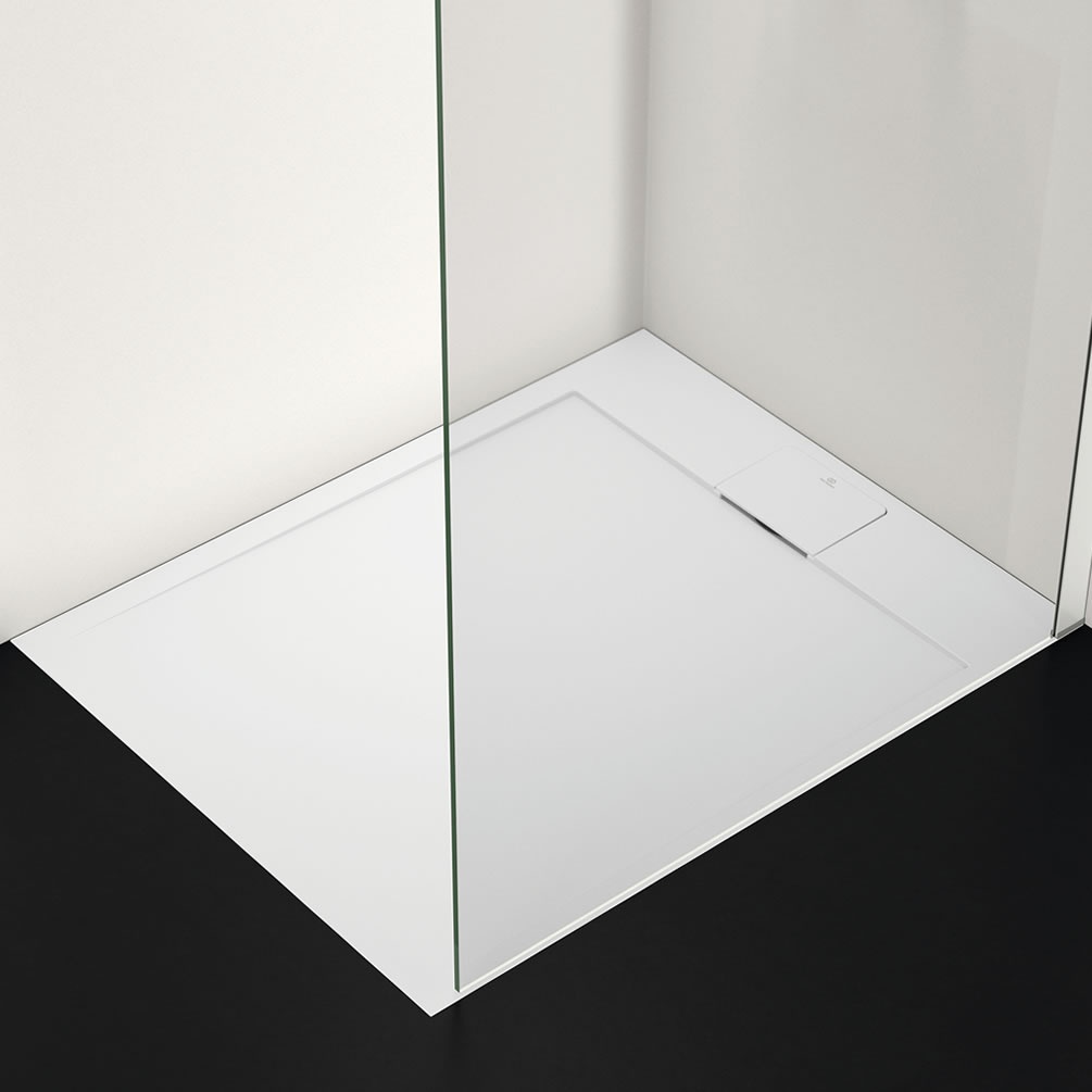 Lifestyle image of Ideal Standard i.life Ultra Flat S Pure White 1000 x 800mm Stone Resin Shower Tray